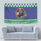 Merry Haka Warriors Personalised Tapestry Christmas Rugby League Spirit - Aussie Hoodie