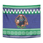 Merry Haka Warriors Personalised Tapestry Christmas Rugby League Spirit - Aussie Hoodie