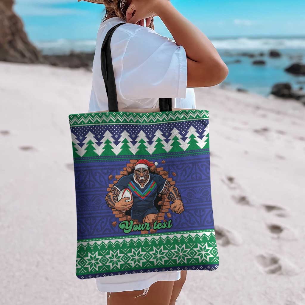 Merry Haka Warriors Personalised Tote Bag Christmas Rugby League Spirit - Aussie Hoodie