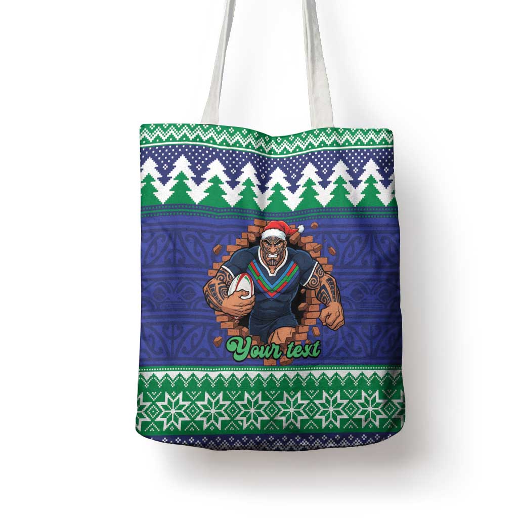 Merry Haka Warriors Personalised Tote Bag Christmas Rugby League Spirit - Aussie Hoodie