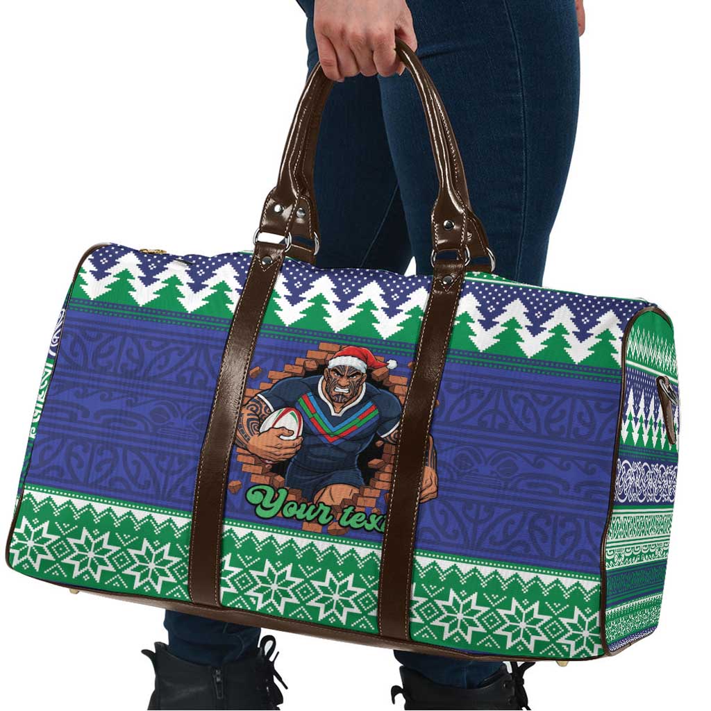 Merry Haka Warriors Personalised Travel Bag Christmas Rugby League Spirit - Aussie Hoodie