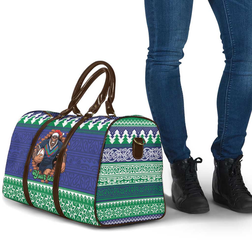 Merry Haka Warriors Personalised Travel Bag Christmas Rugby League Spirit - Aussie Hoodie