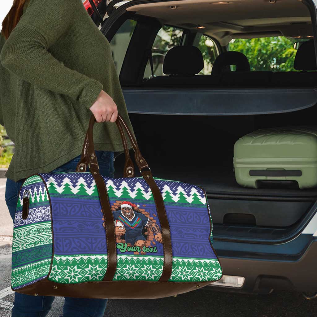 Merry Haka Warriors Personalised Travel Bag Christmas Rugby League Spirit - Aussie Hoodie
