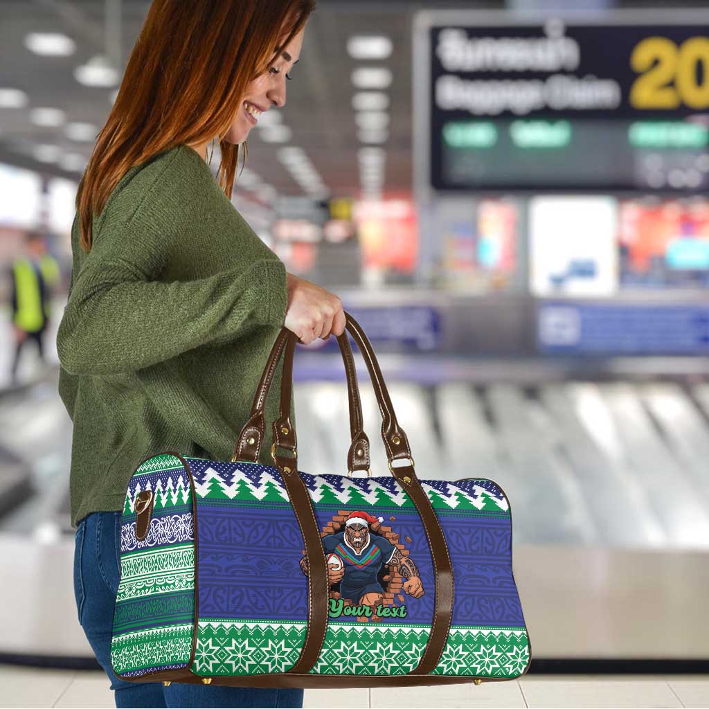 Merry Haka Warriors Personalised Travel Bag Christmas Rugby League Spirit - Aussie Hoodie