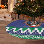 Merry Haka Warriors Personalised Tree Skirt Christmas Rugby League Spirit - Aussie Hoodie