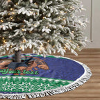 Merry Haka Warriors Personalised Tree Skirt Christmas Rugby League Spirit - Aussie Hoodie