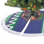 Merry Haka Warriors Personalised Tree Skirt Christmas Rugby League Spirit - Aussie Hoodie