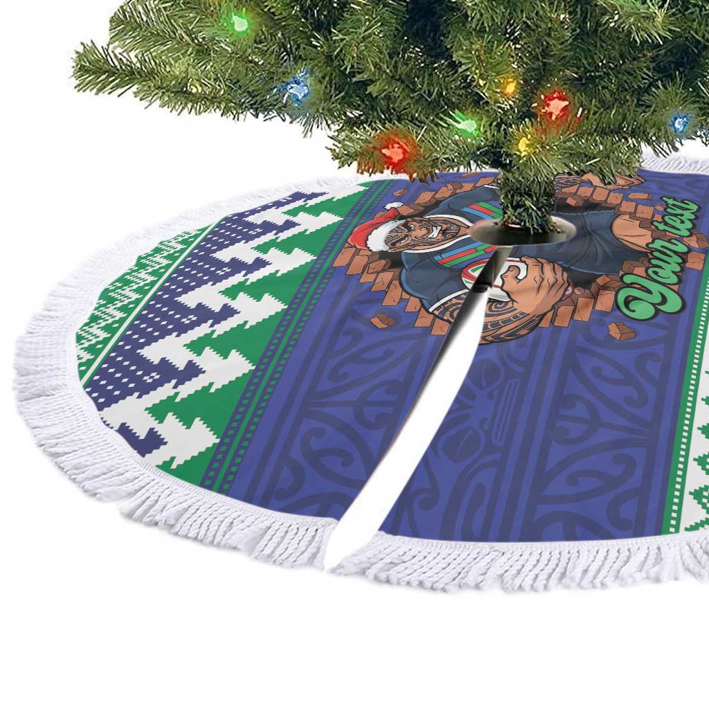 Merry Haka Warriors Personalised Tree Skirt Christmas Rugby League Spirit - Aussie Hoodie