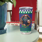 Merry Haka Warriors Personalised Tumbler Cup Christmas Rugby League Spirit - Aussie Hoodie
