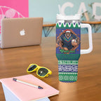 Merry Haka Warriors Personalised Tumbler With Handle Christmas Rugby League Spirit - Aussie Hoodie