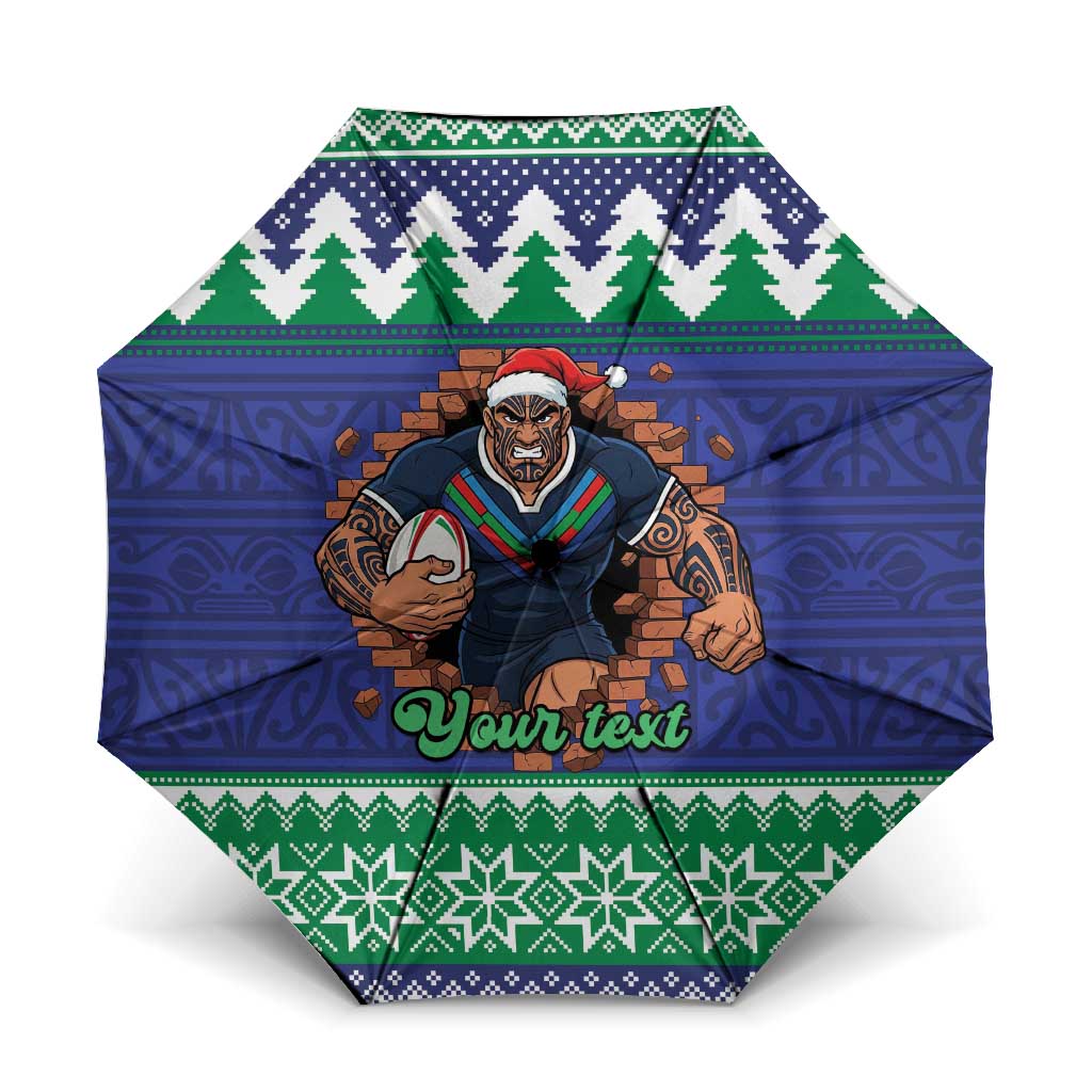 Merry Haka Warriors Personalised Umbrella Christmas Rugby League Spirit - Aussie Hoodie