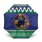 Merry Haka Warriors Personalised Umbrella Christmas Rugby League Spirit - Aussie Hoodie