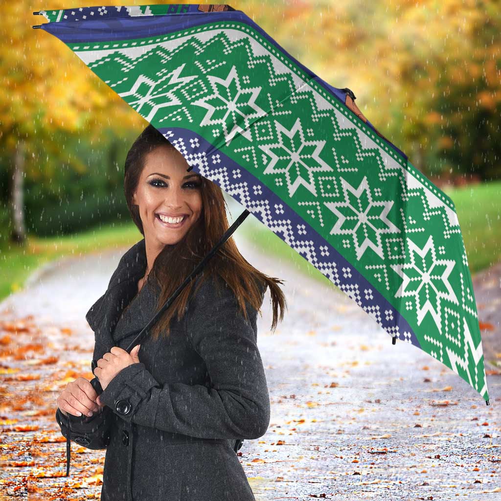 Merry Haka Warriors Personalised Umbrella Christmas Rugby League Spirit - Aussie Hoodie