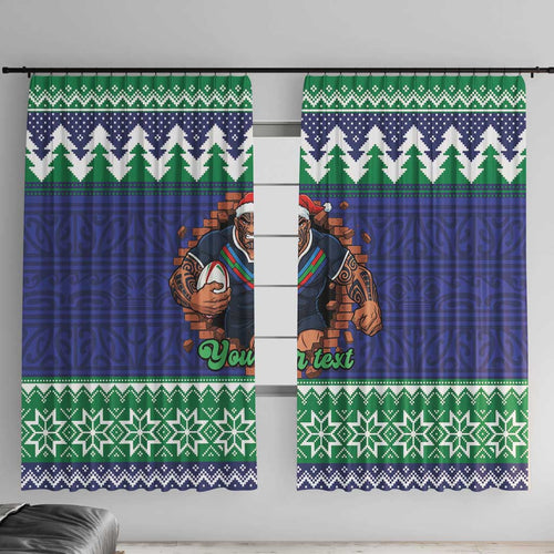 Merry Haka Warriors Personalised Window Curtain Christmas Rugby League Spirit - Aussie Hoodie