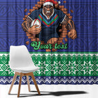 Merry Haka Warriors Personalised Window Curtain Christmas Rugby League Spirit - Aussie Hoodie