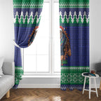 Merry Haka Warriors Personalised Window Curtain Christmas Rugby League Spirit - Aussie Hoodie