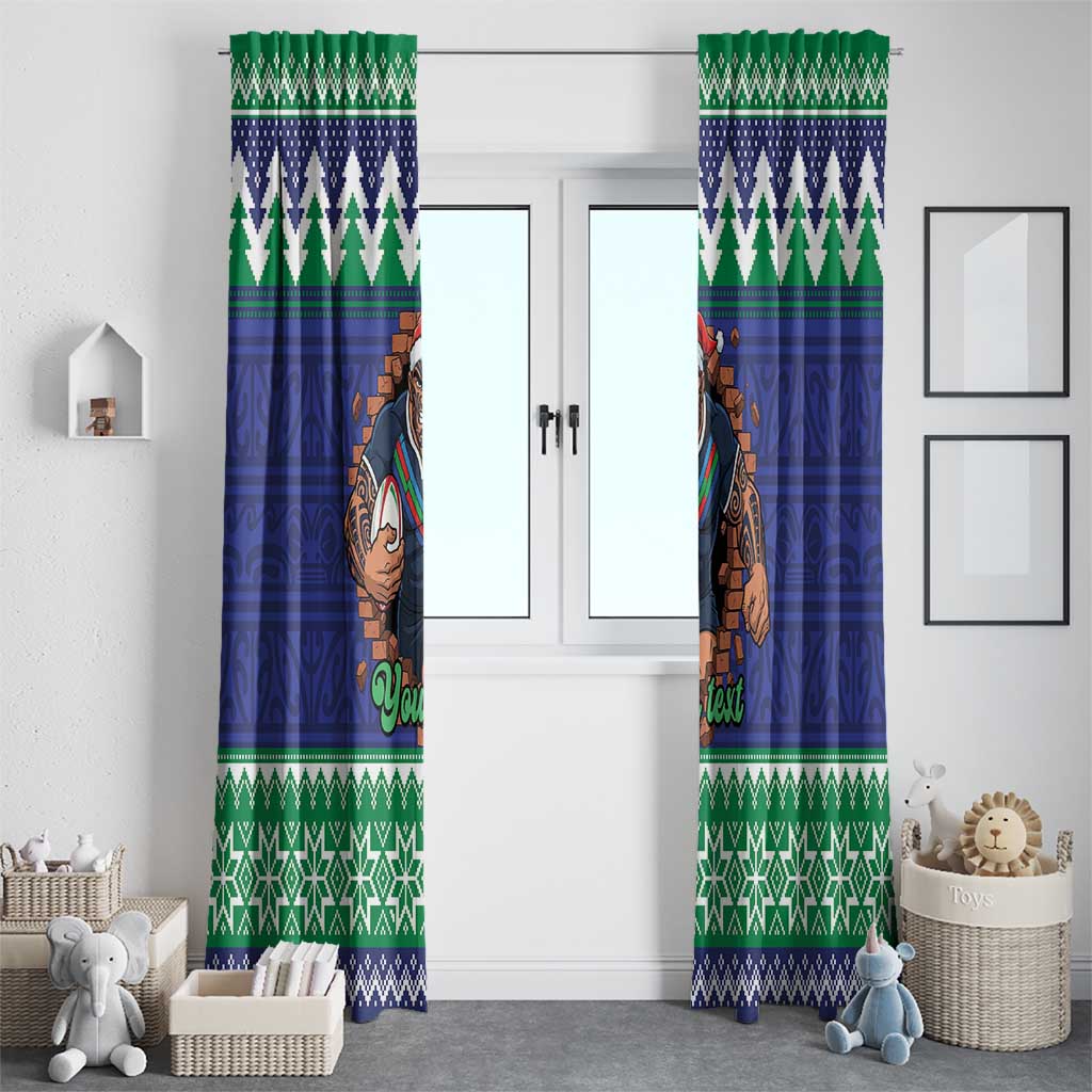 Merry Haka Warriors Personalised Window Curtain Christmas Rugby League Spirit - Aussie Hoodie