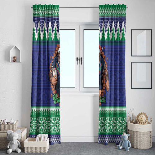 Merry Haka Warriors Personalised Window Curtain Christmas Rugby League Spirit - Aussie Hoodie