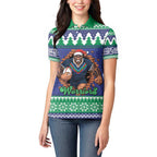 Merry Haka Warriors Personalised Women Polo Shirt Christmas Rugby League Spirit - Aussie Hoodie