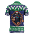 Merry Haka Warriors Personalised Zipper Polo Shirt Christmas Rugby League Spirit - Aussie Hoodie