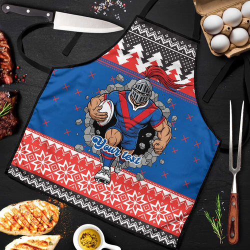 Merry Knights Newcastle Pride Personalised Apron Christmas Rugby League Spirit - Aussie Hoodie