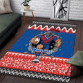 Merry Knights Newcastle Pride Personalised Area Rug Christmas Rugby League Spirit - Aussie Hoodie