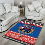 Merry Knights Newcastle Pride Personalised Area Rug Christmas Rugby League Spirit - Aussie Hoodie