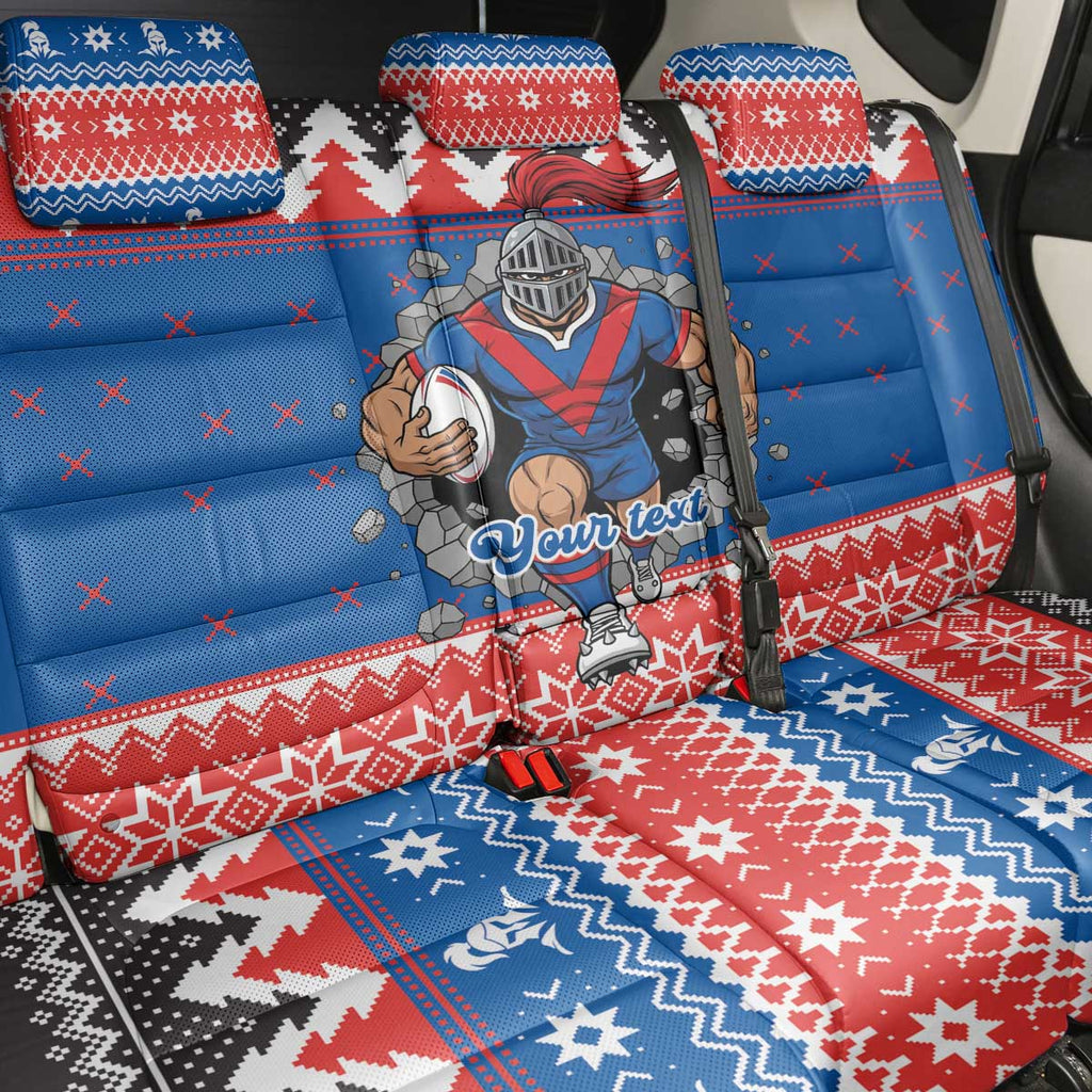 Merry Knights Newcastle Pride Personalised Back Car Seat Cover Christmas Rugby League Spirit - Aussie Hoodie