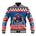 Merry Knights Newcastle Pride Personalised Baseball Jacket Christmas Rugby League Spirit - Aussie Hoodie