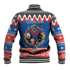 Merry Knights Newcastle Pride Personalised Baseball Jacket Christmas Rugby League Spirit - Aussie Hoodie