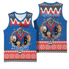 Merry Knights Newcastle Pride Personalised Basketball Jersey Christmas Rugby League Spirit - Aussie Hoodie