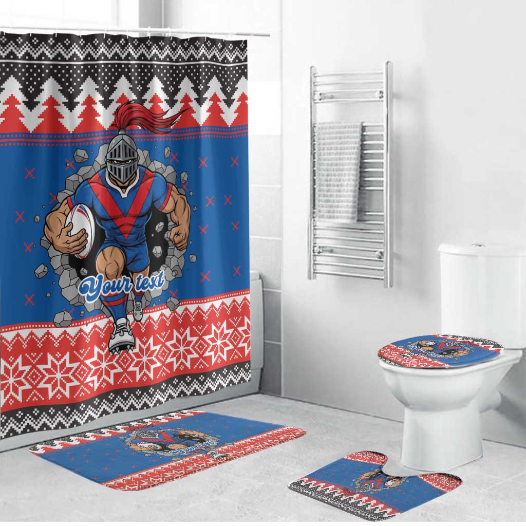 Merry Knights Newcastle Pride Personalised Bathroom Set Christmas Rugby League Spirit - Aussie Hoodie