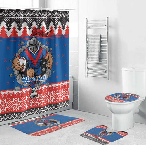 Merry Knights Newcastle Pride Personalised Bathroom Set Christmas Rugby League Spirit - Aussie Hoodie