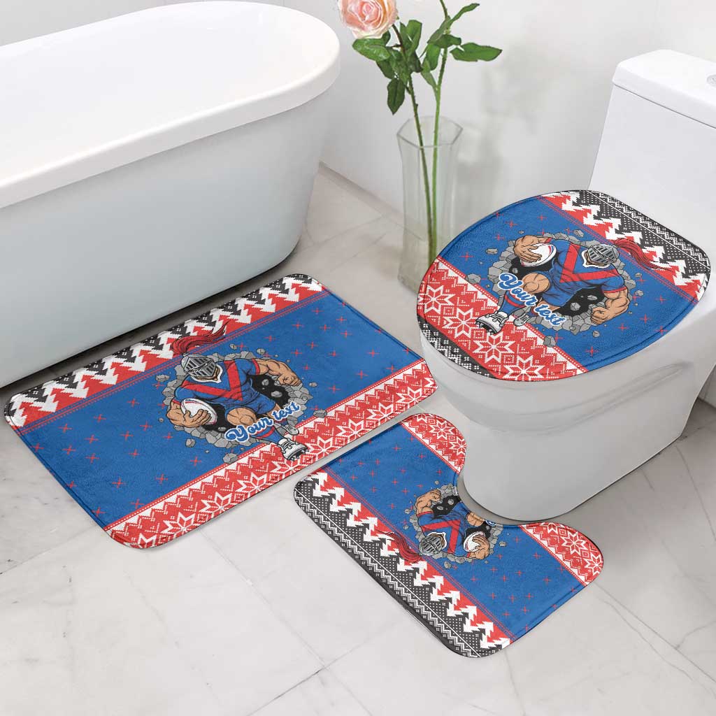 Merry Knights Newcastle Pride Personalised Bathroom Set Christmas Rugby League Spirit - Aussie Hoodie