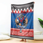 Merry Knights Newcastle Pride Personalised Blanket Christmas Rugby League Spirit - Aussie Hoodie