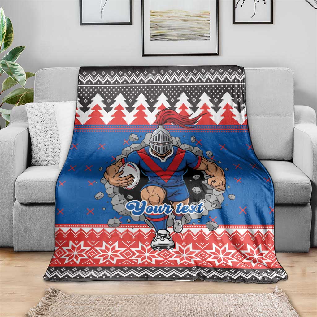 Merry Knights Newcastle Pride Personalised Blanket Christmas Rugby League Spirit - Aussie Hoodie