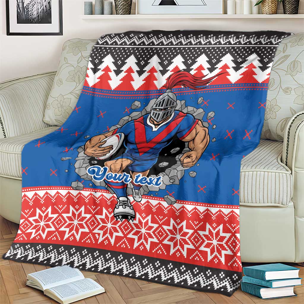 Merry Knights Newcastle Pride Personalised Blanket Christmas Rugby League Spirit - Aussie Hoodie