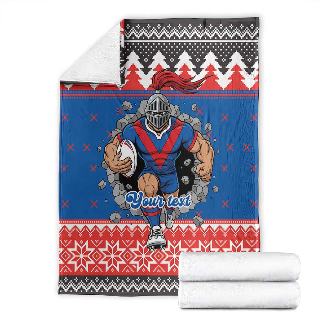 Merry Knights Newcastle Pride Personalised Blanket Christmas Rugby League Spirit - Aussie Hoodie
