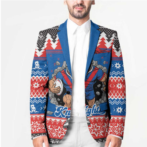 Merry Knights Newcastle Pride Personalised Blazer Christmas Rugby League Spirit - Aussie Hoodie