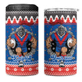 Merry Knights Newcastle Pride Personalised 4 in 1 Can Cooler Tumbler Christmas Rugby League Spirit - Aussie Hoodie