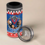 Merry Knights Newcastle Pride Personalised 4 in 1 Can Cooler Tumbler Christmas Rugby League Spirit - Aussie Hoodie