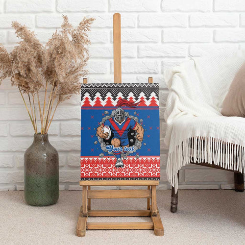Merry Knights Newcastle Pride Personalised Canvas Wall Art Christmas Rugby League Spirit - Aussie Hoodie