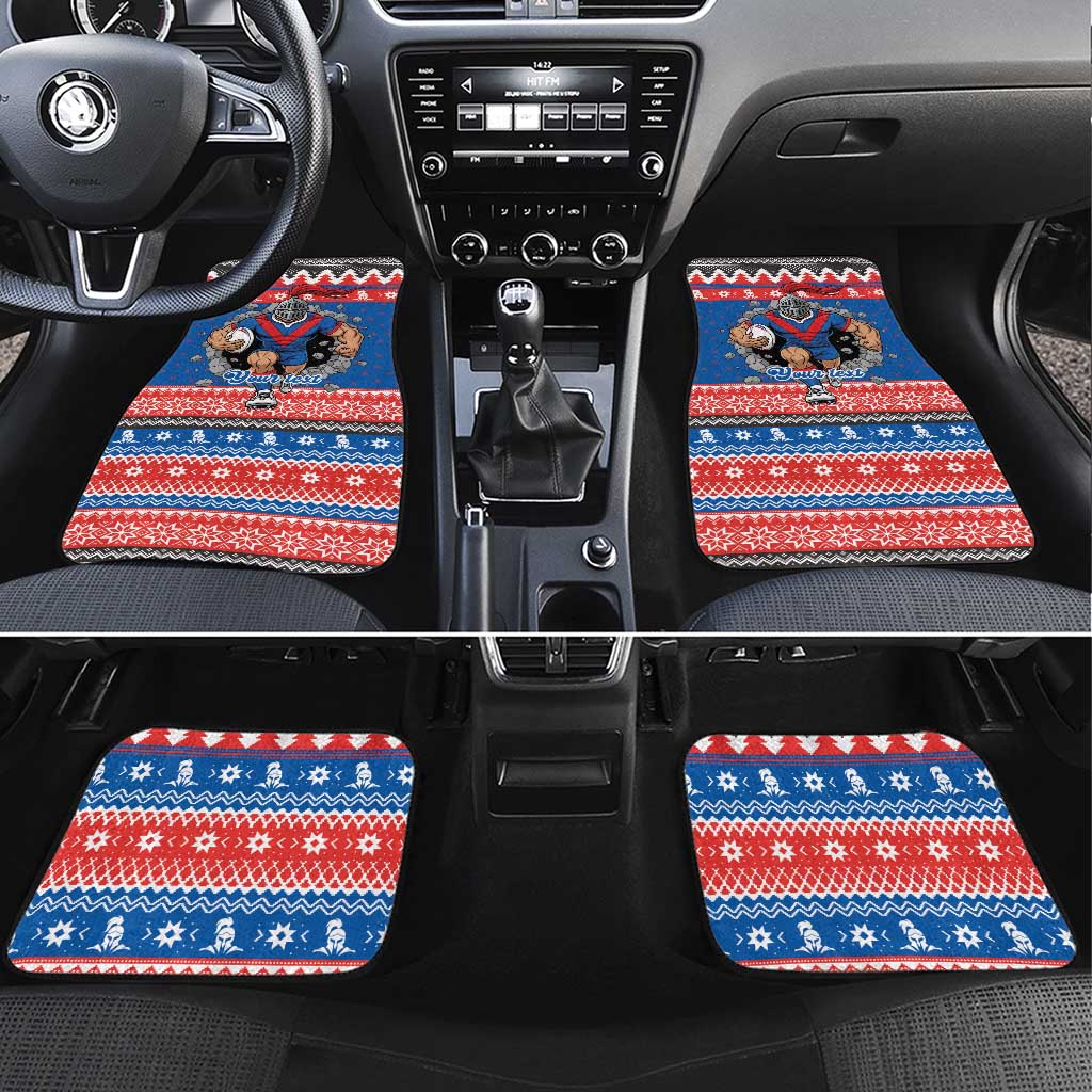 Merry Knights Newcastle Pride Personalised Car Mats Christmas Rugby League Spirit - Aussie Hoodie