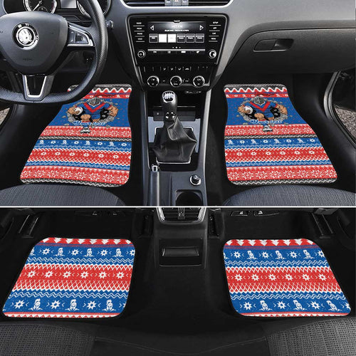 Merry Knights Newcastle Pride Personalised Car Mats Christmas Rugby League Spirit - Aussie Hoodie