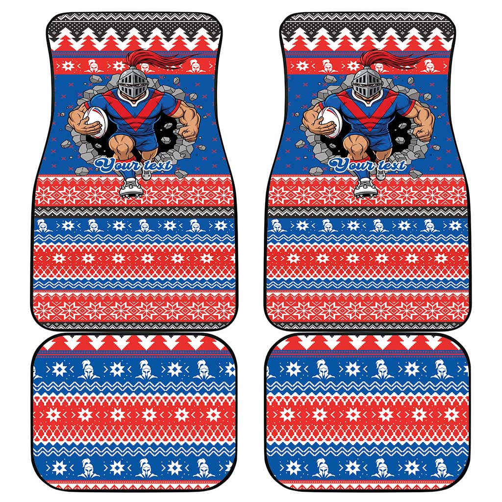 Merry Knights Newcastle Pride Personalised Car Mats Christmas Rugby League Spirit - Aussie Hoodie