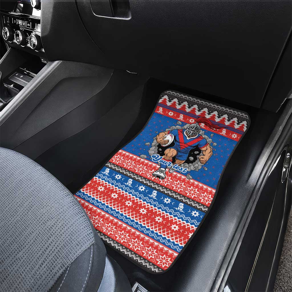 Merry Knights Newcastle Pride Personalised Car Mats Christmas Rugby League Spirit - Aussie Hoodie