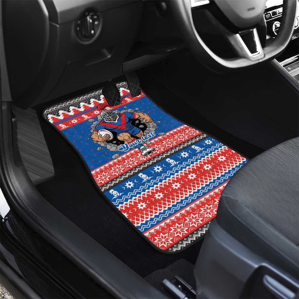 Merry Knights Newcastle Pride Personalised Car Mats Christmas Rugby League Spirit - Aussie Hoodie