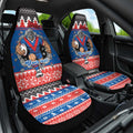 Merry Knights Newcastle Pride Personalised Car Seat Cover Christmas Rugby League Spirit - Aussie Hoodie