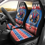 Merry Knights Newcastle Pride Personalised Car Seat Cover Christmas Rugby League Spirit - Aussie Hoodie