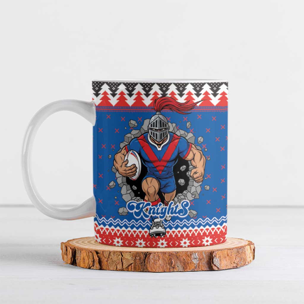 Merry Knights Newcastle Pride Personalised Ceramic Mug Christmas Rugby League Spirit - Aussie Hoodie